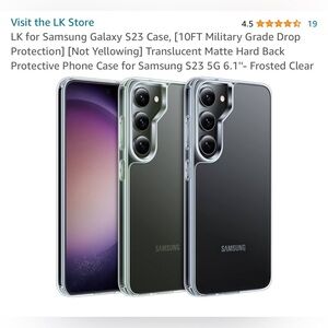 LK brand Samsung Galaxy S23 5G 6.1" phone case frosted.